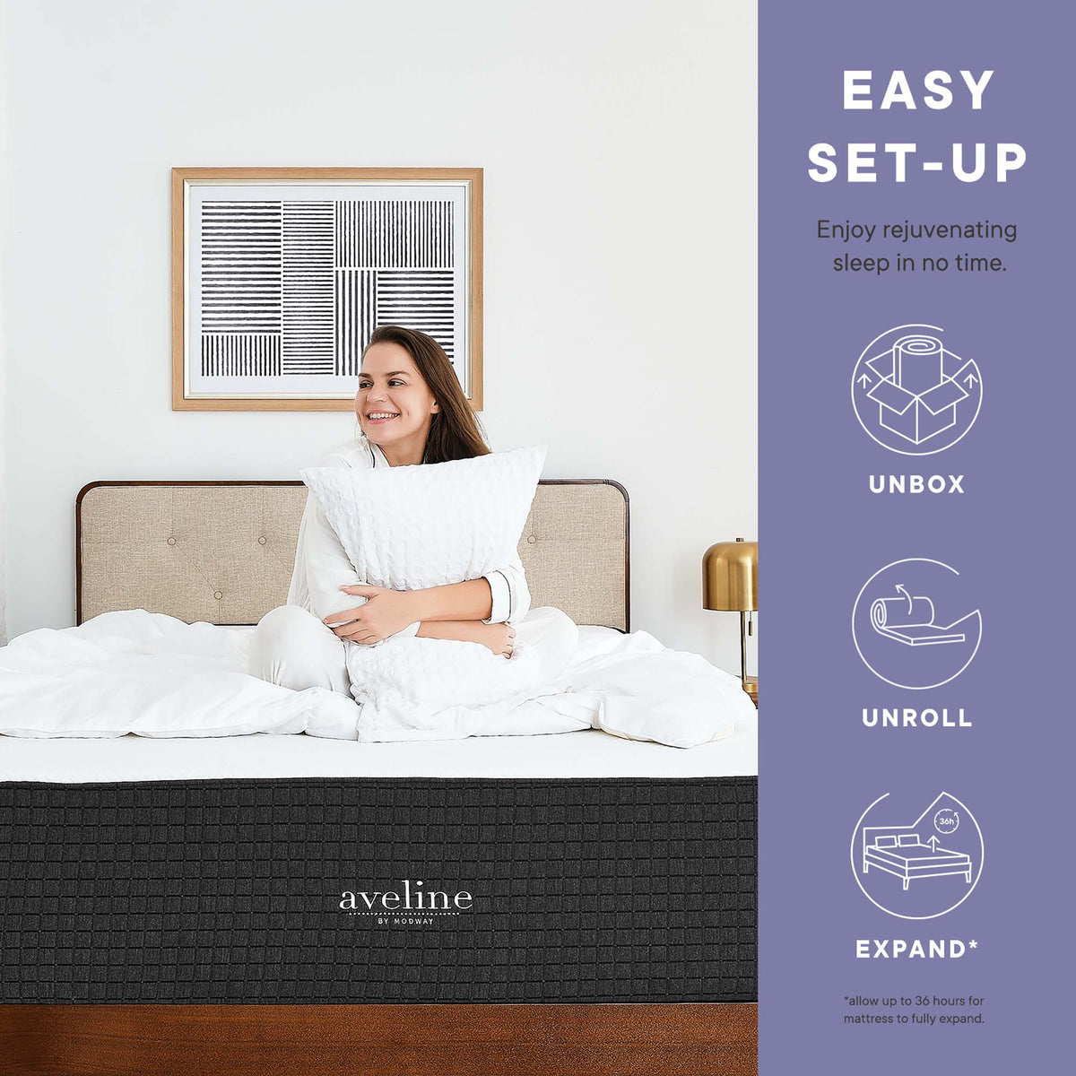 Aveline Memory Foam King Mattress by Modway