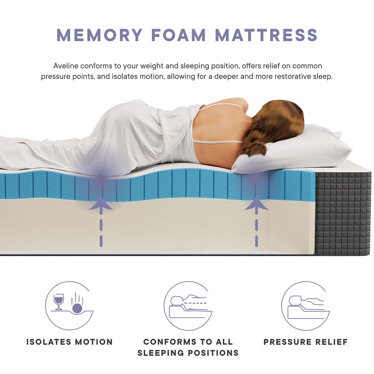 Aveline Memory Foam Queen Mattress by Modway