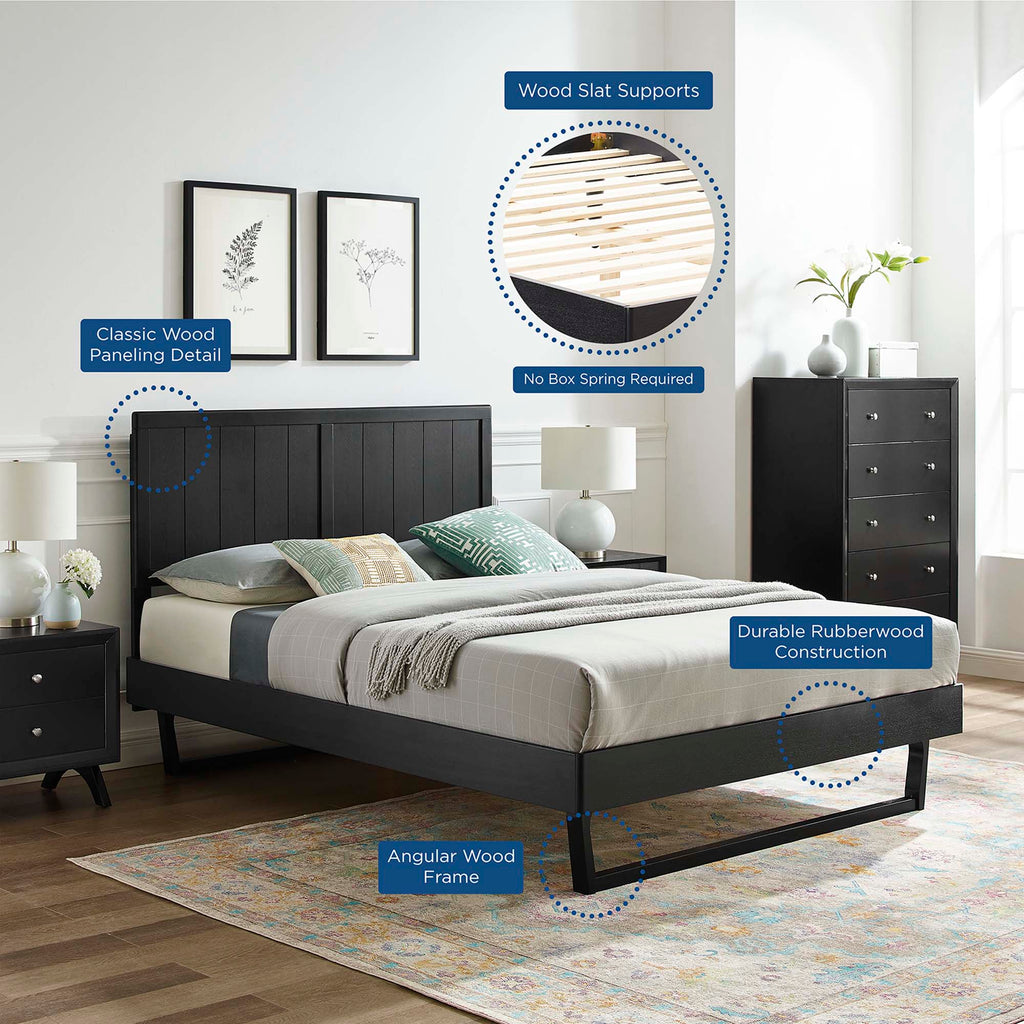 Alana Wood Full Platform Bed With Angular Frame by Modway