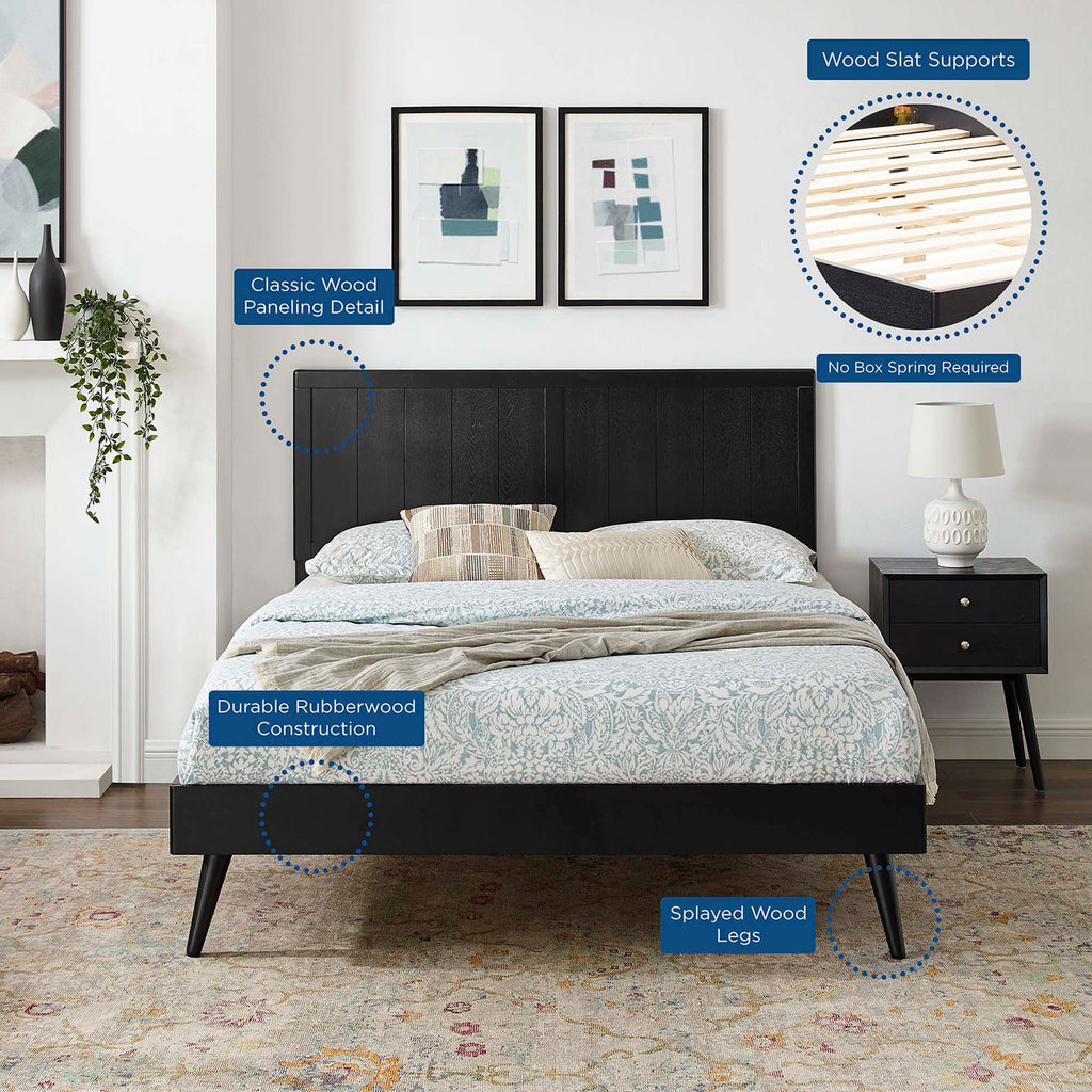 Alana Wood King Platform Bed With Splayed Legs by Modway
