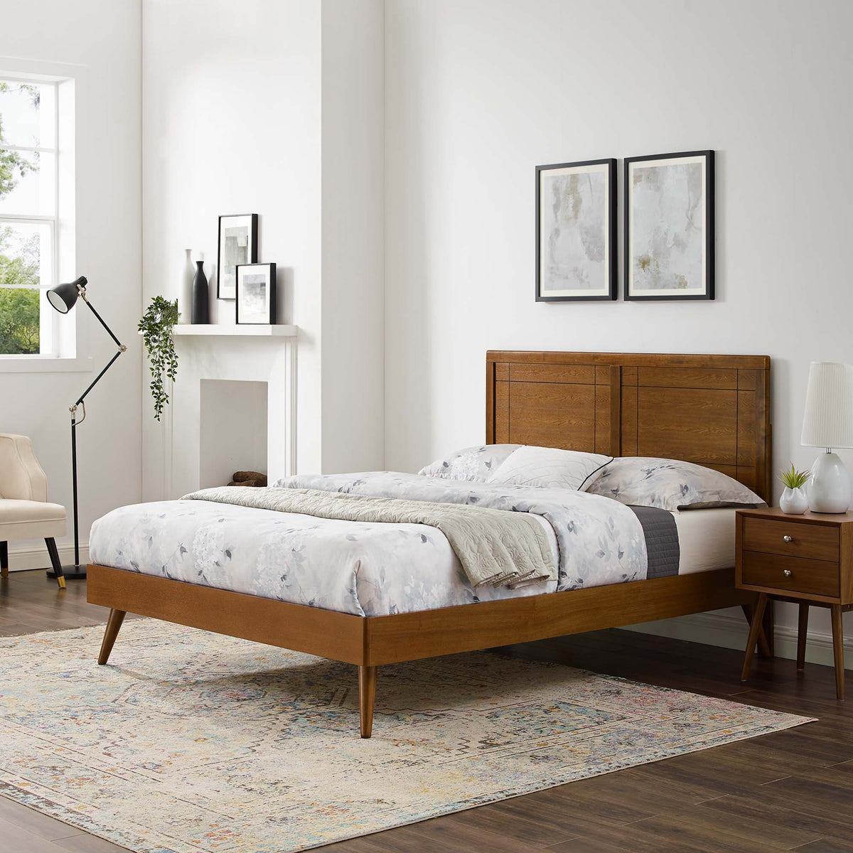 Marlee Wood Twin Platform Bed With Splayed Legs by Modway
