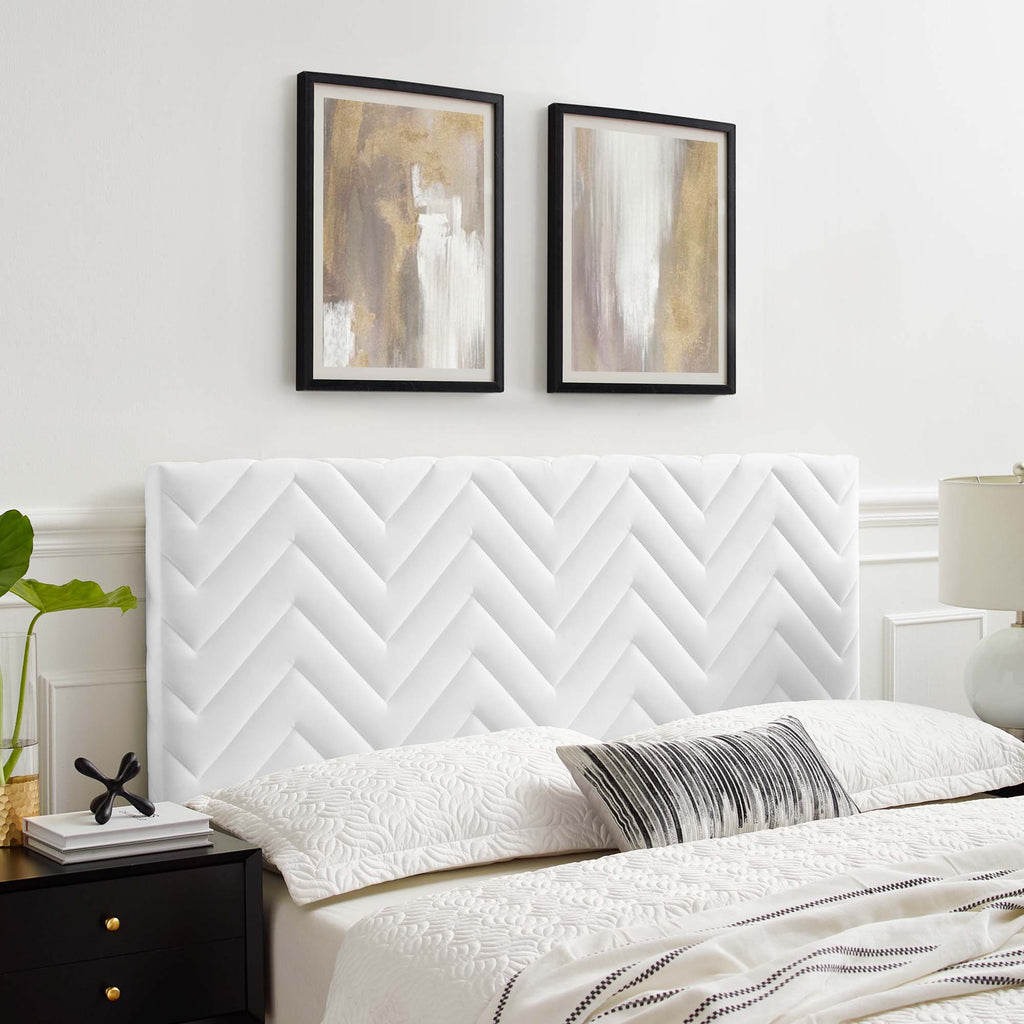 Mercy Chevron Tufted Performance Velvet Twin Headboard by Modway