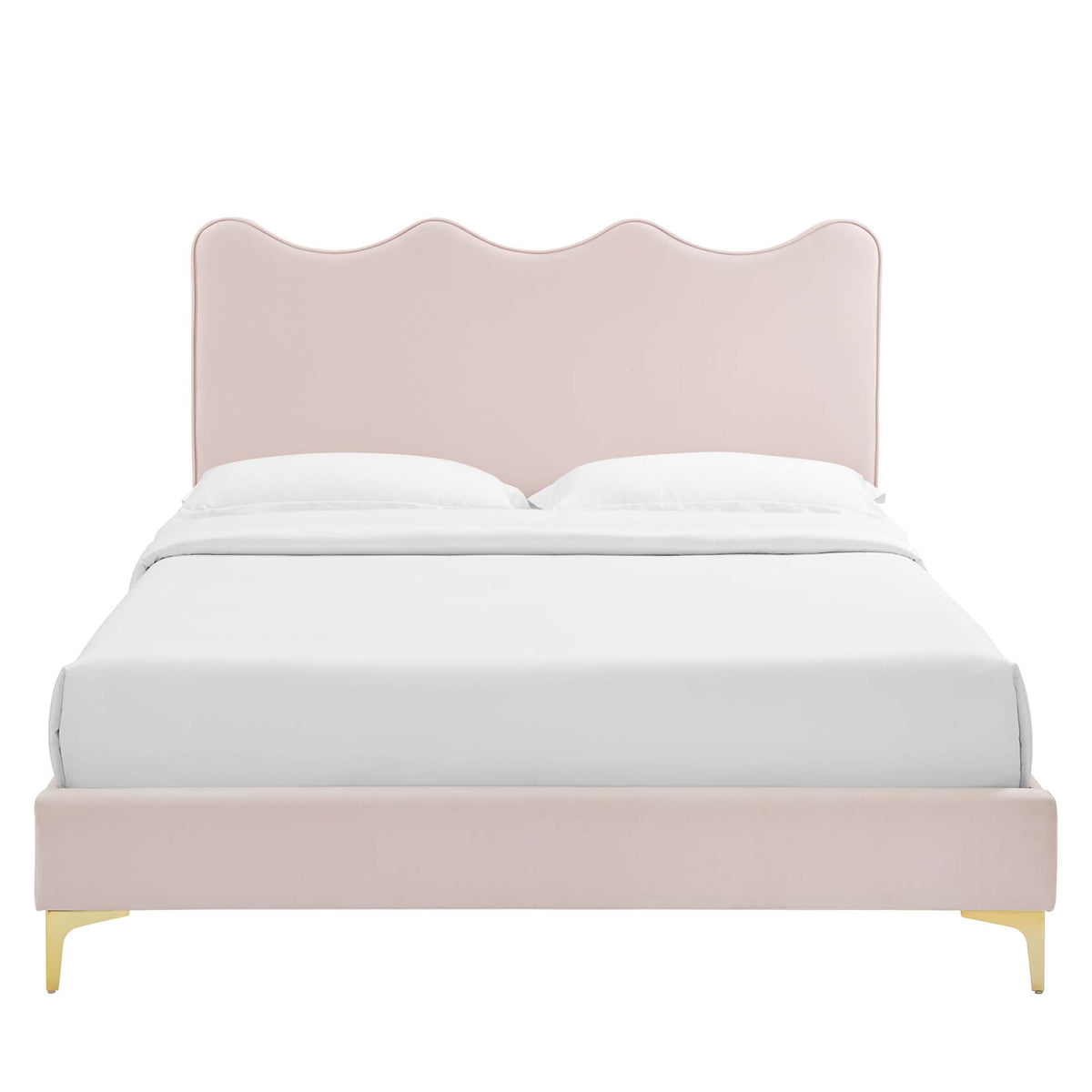 Current Performance Velvet Twin Platform Bed by Modway