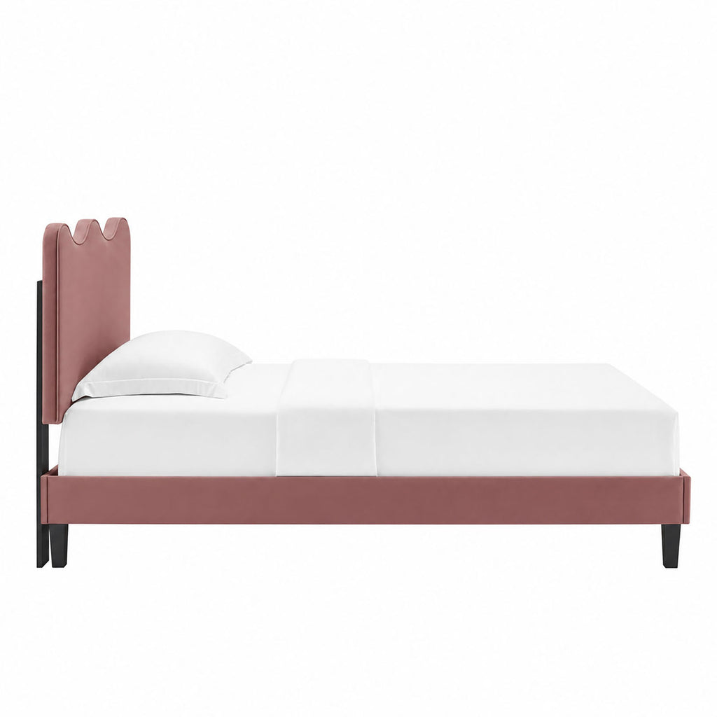Current Performance Velvet Twin Platform Bed by Modway