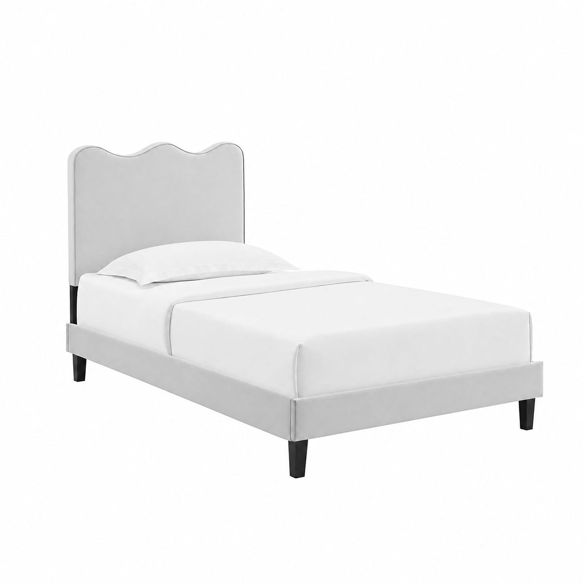 Current Performance Velvet Twin Platform Bed by Modway