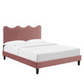 Current Performance Velvet Queen Platform Bed by Modway