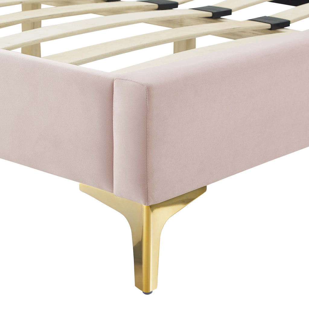 Amber Tufted Performance Velvet Twin Platform Bed by Modway