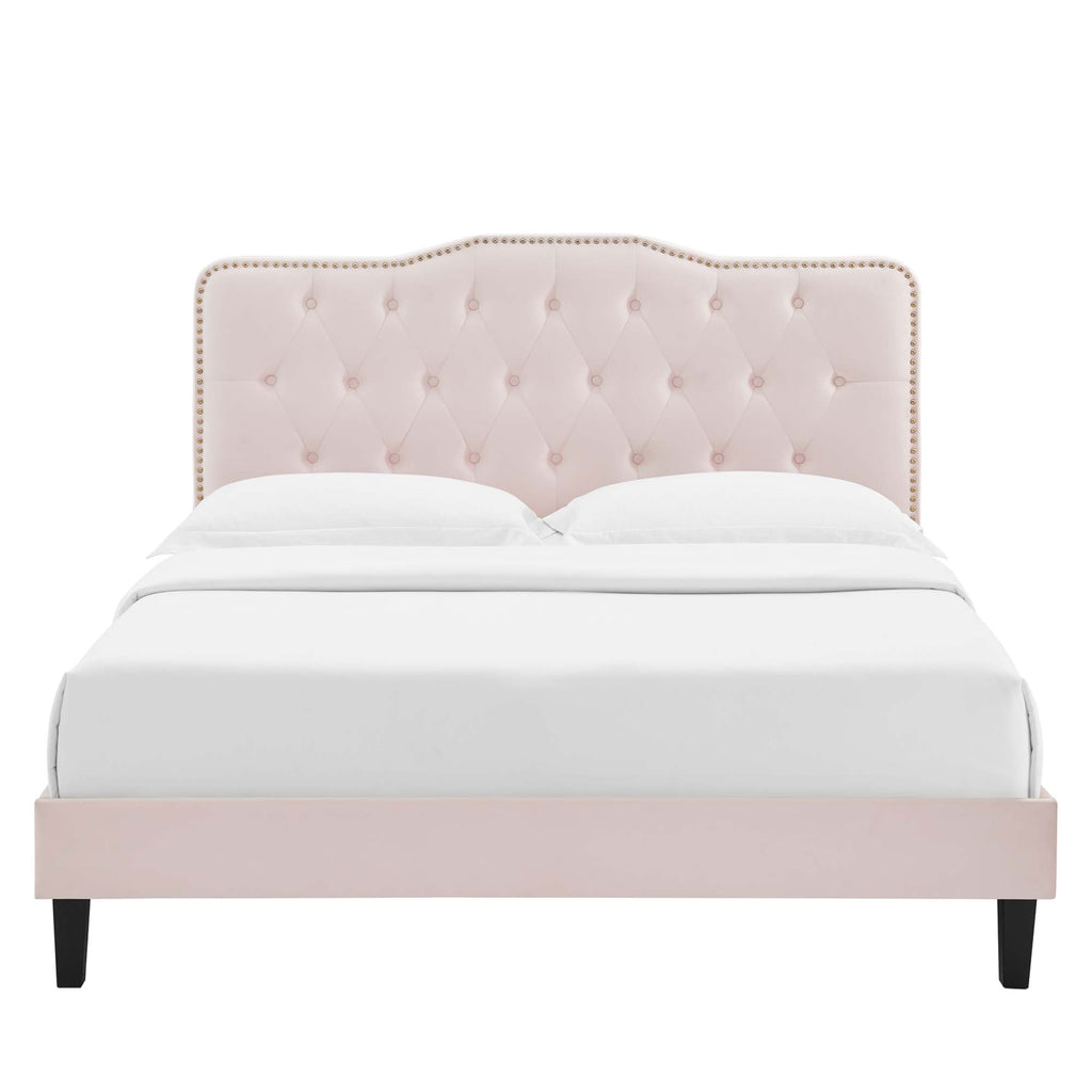 Amber Performance Velvet Twin Platform Bed by Modway