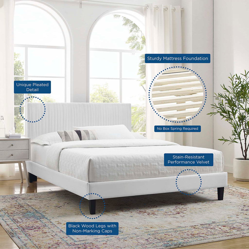 Peyton Performance Velvet Full Platform Bed by Modway