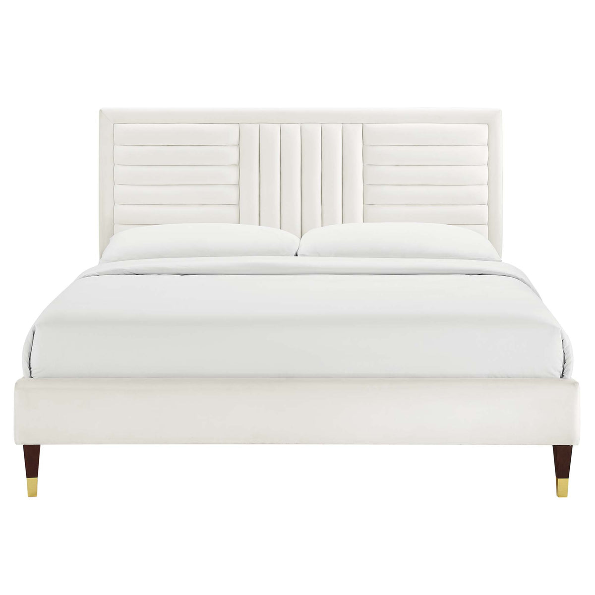 Sofia Channel Tufted Performance Velvet Queen Platform Bed by Modway