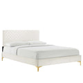 Leah Chevron Tufted Performance Velvet Full Platform Bed by Modway