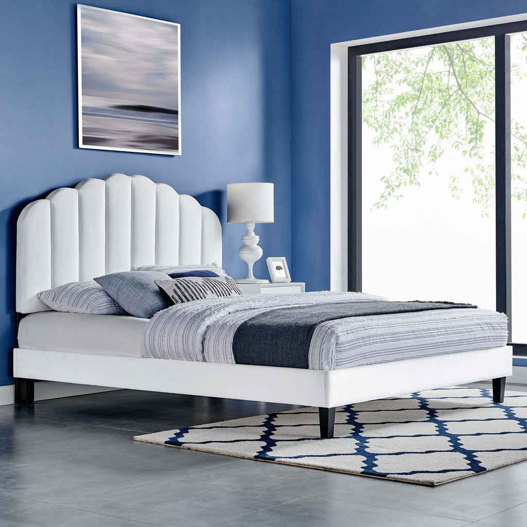 Daisy Performance Velvet Twin Platform Bed by Modway