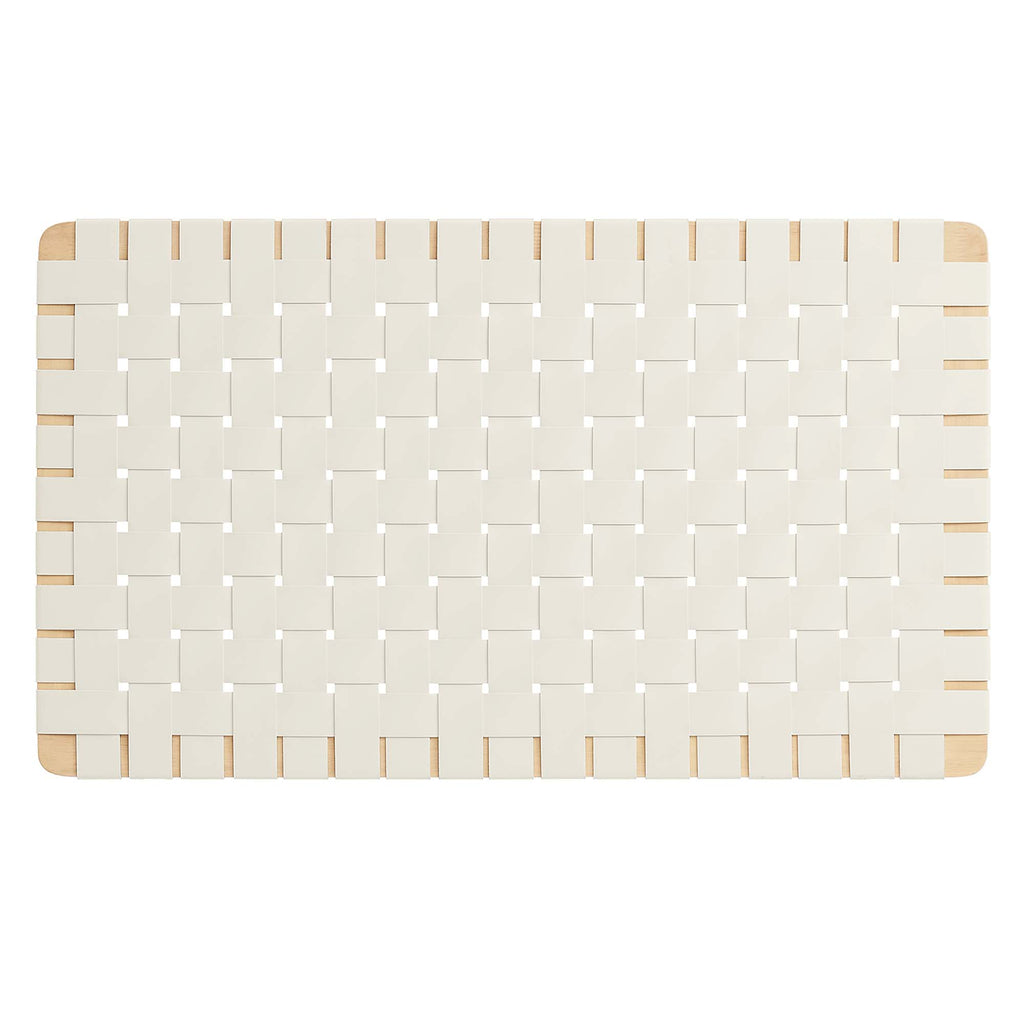 Sparta Weave Wall-Mount Vegan Leather Twin Headboard by Modway