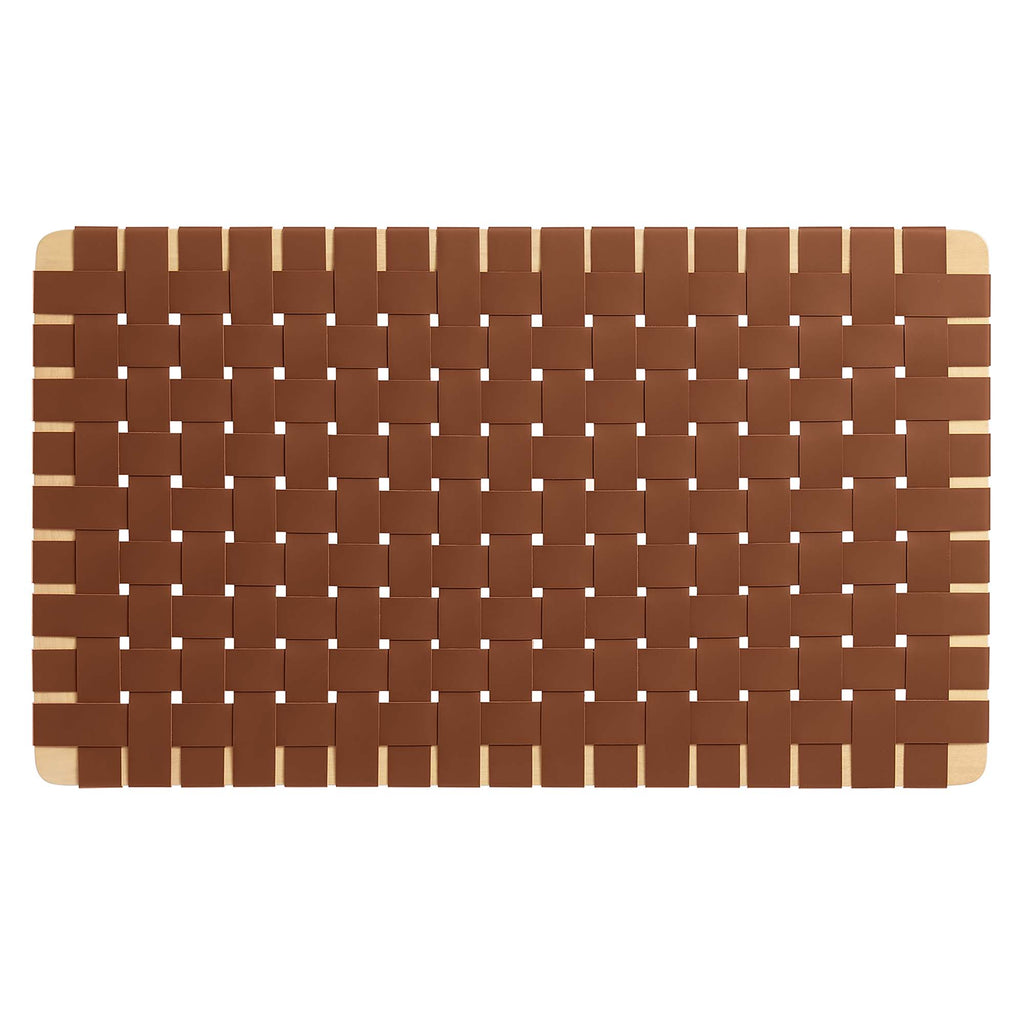 Sparta Weave Wall-Mount Vegan Leather Twin Headboard by Modway