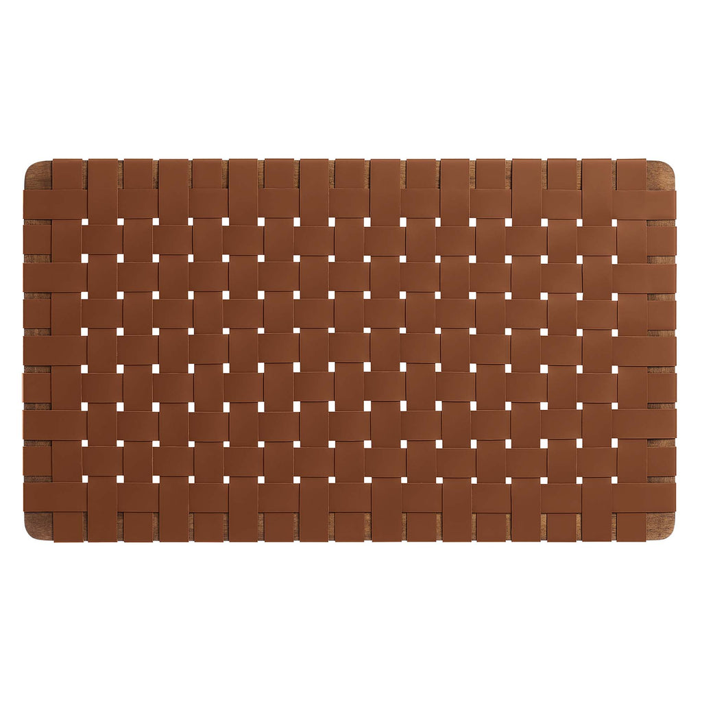 Sparta Weave Wall-Mount Vegan Leather Twin Headboard by Modway