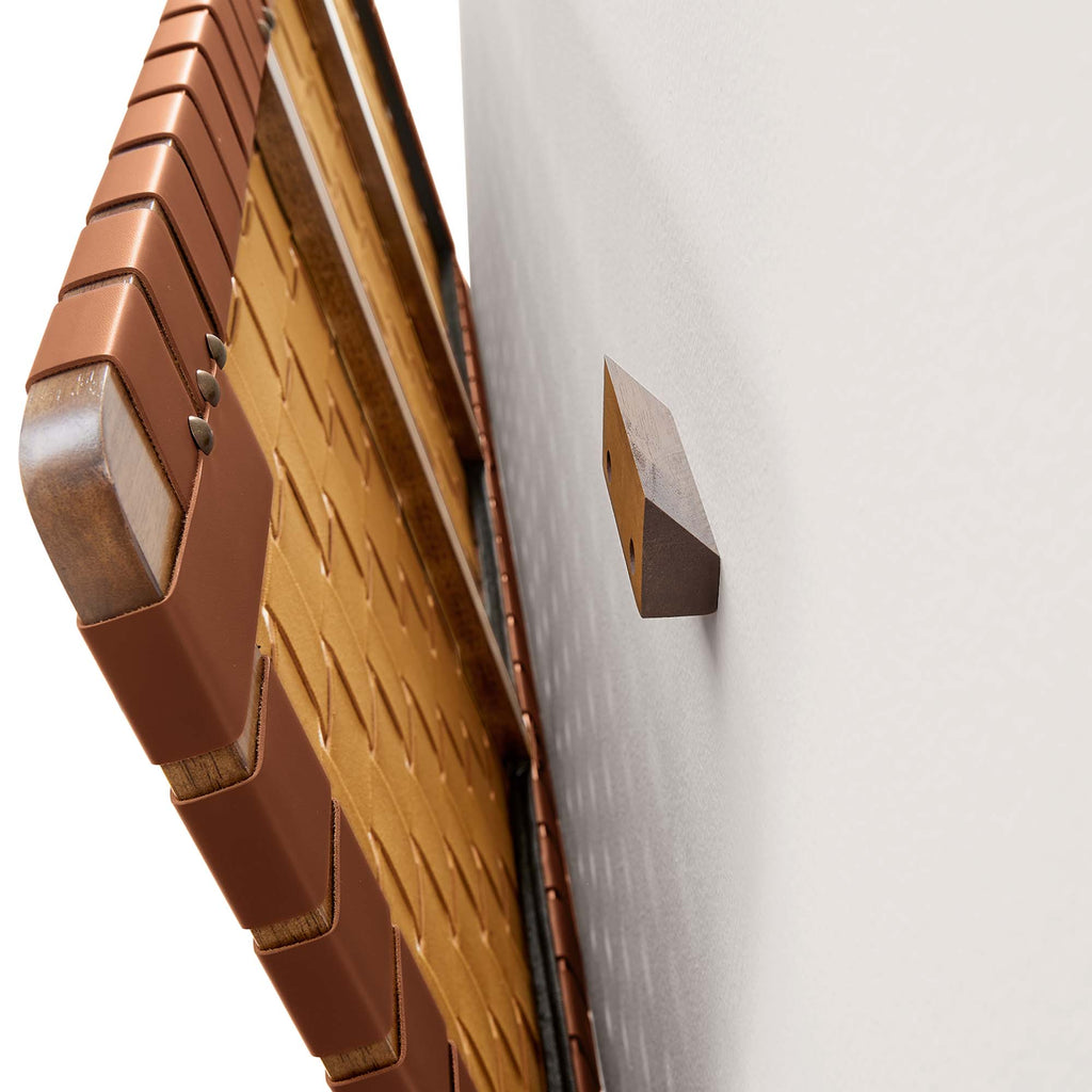 Sparta Weave Wall-Mount Vegan Leather Twin Headboard by Modway