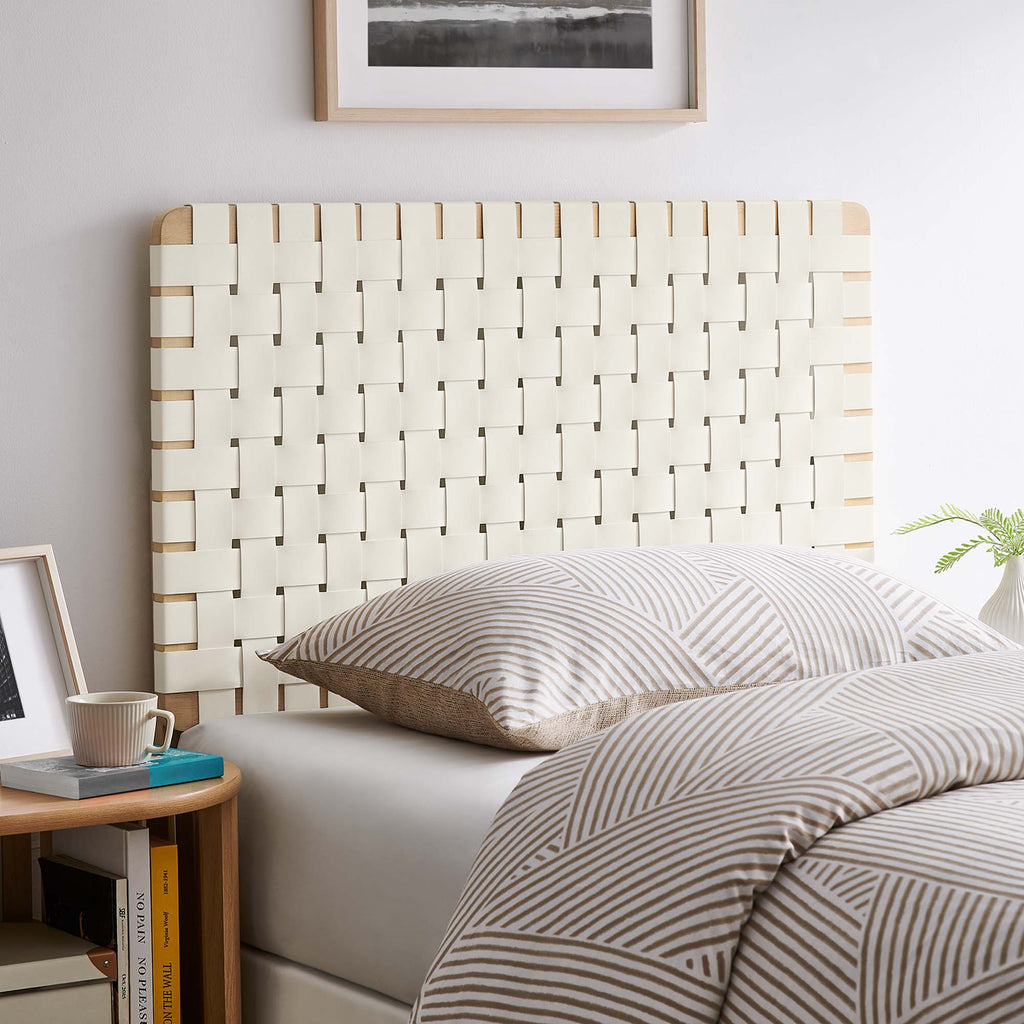 Sparta Weave Vegan Leather Twin Headboard by Modway