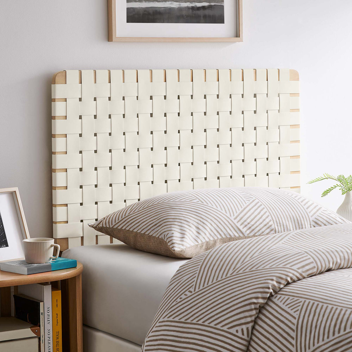 Sparta Weave Vegan Leather Twin Headboard by Modway