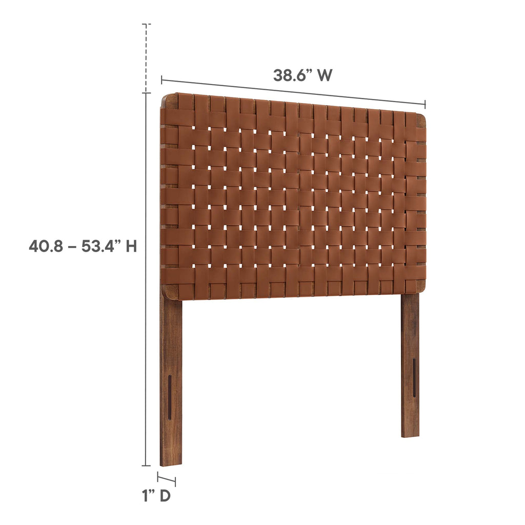 Sparta Weave Vegan Leather Twin Headboard by Modway