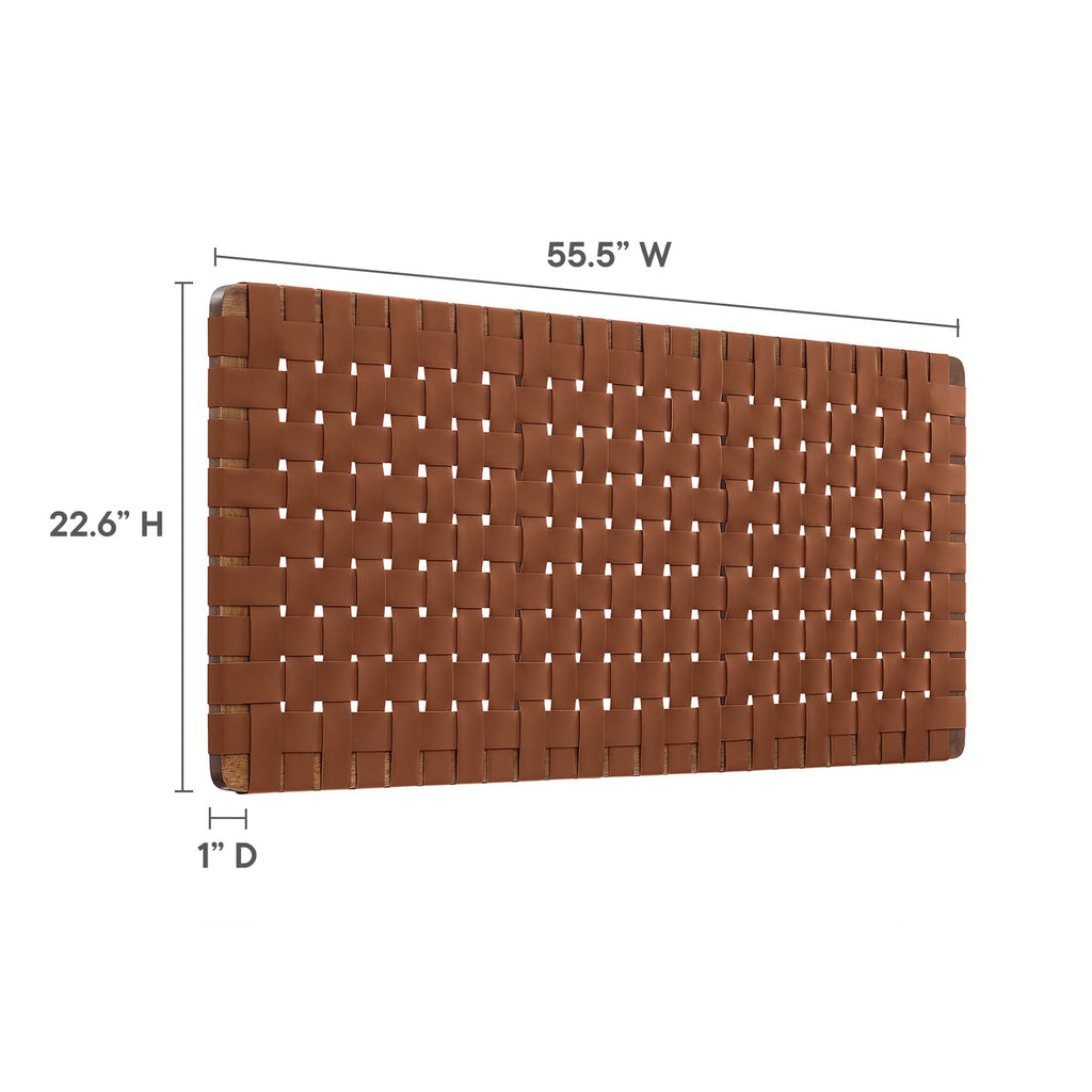Sparta Weave Vegan Leather Full Headboard by Modway