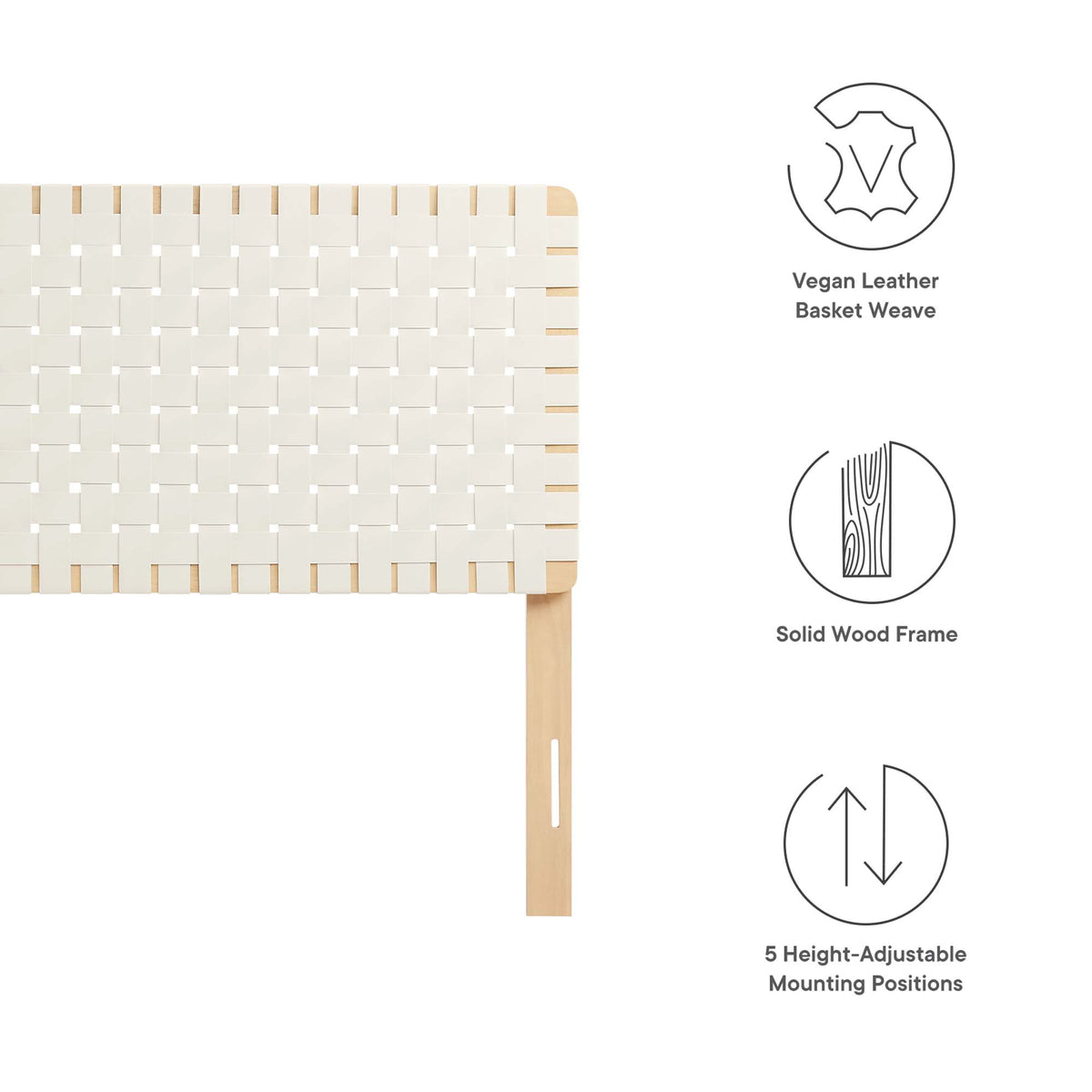 Sparta Weave Vegan Leather Full Headboard by Modway