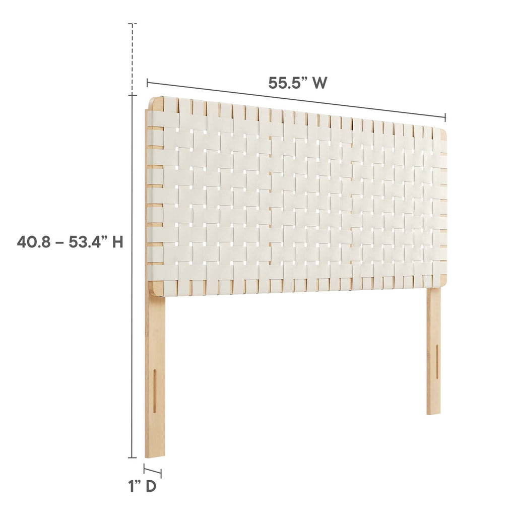 Sparta Weave Vegan Leather Full Headboard by Modway