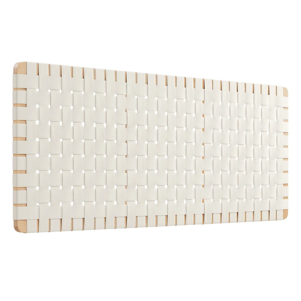 Sparta Weave Wall-Mount Vegan Leather Queen Headboard by Modway