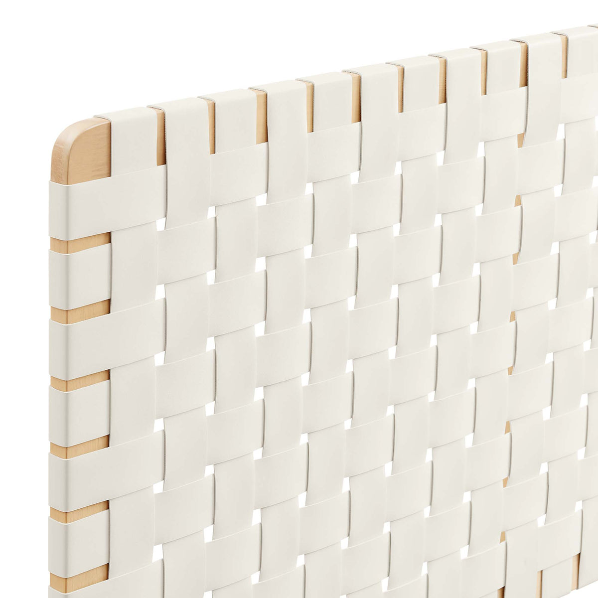 Sparta Weave Wall-Mount Vegan Leather Queen Headboard by Modway
