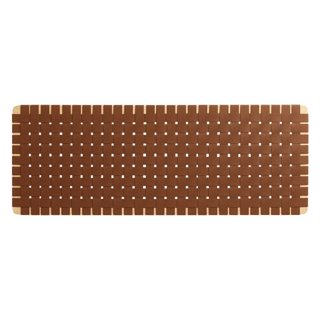Sparta Weave Wall-Mount Vegan Leather Queen Headboard by Modway
