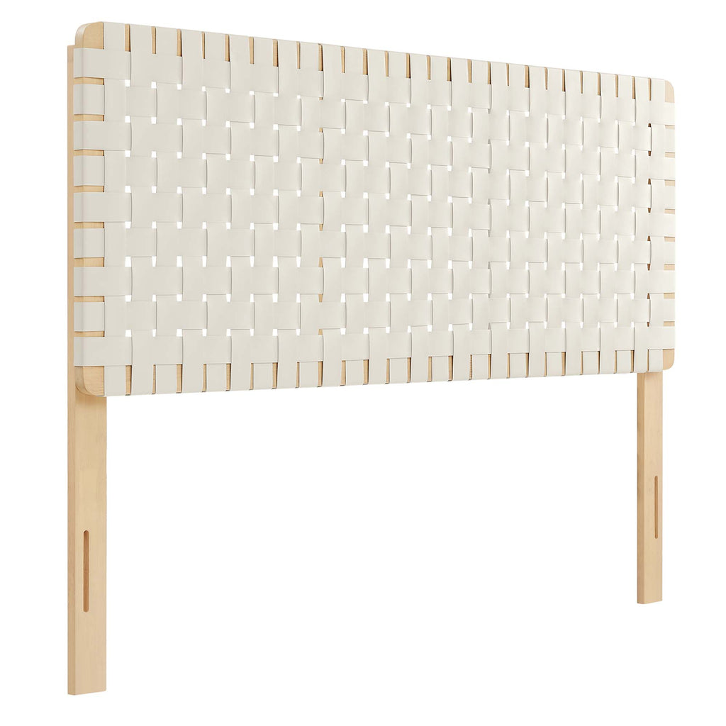 Sparta Weave Vegan Leather Queen Headboard by Modway