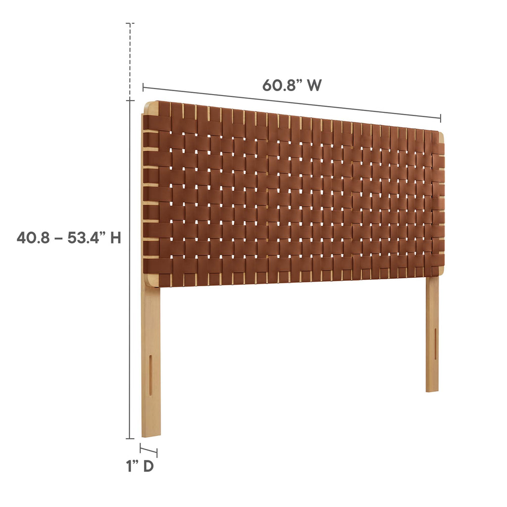 Sparta Weave Vegan Leather Queen Headboard by Modway