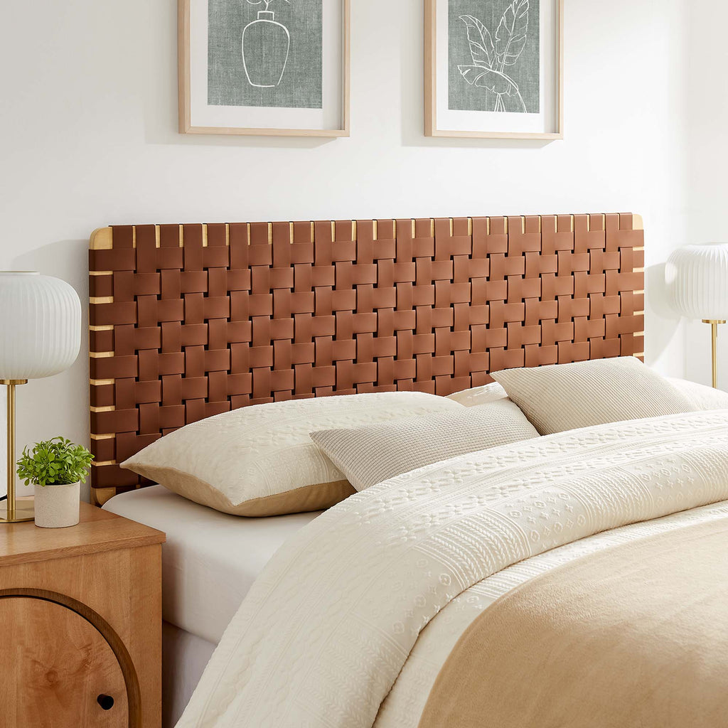 Sparta Weave Vegan Leather Queen Headboard by Modway
