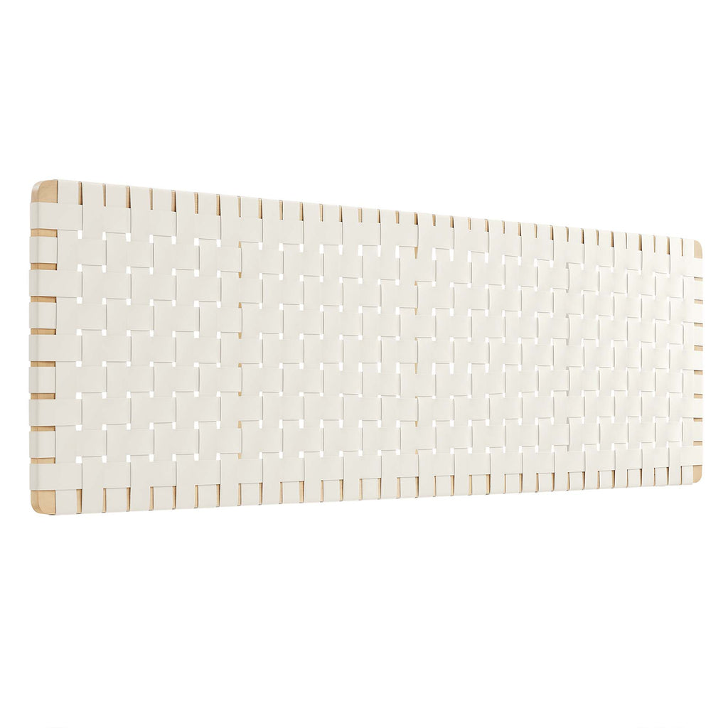 Sparta Weave Wall-Mount Vegan Leather King Headboard by Modway