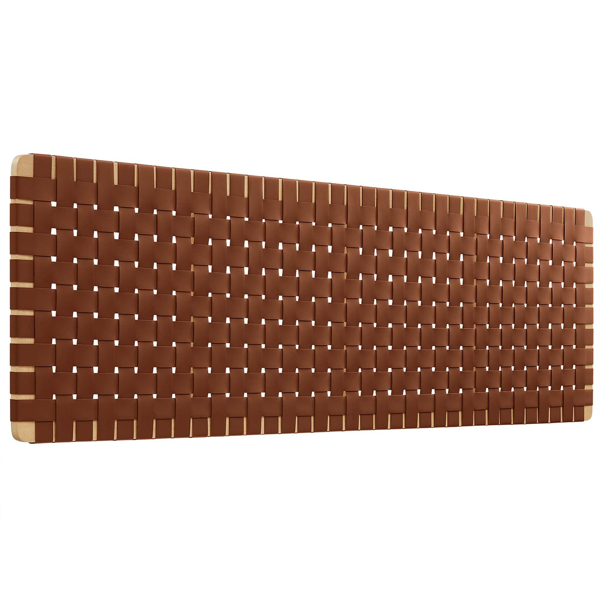 Sparta Weave Wall-Mount Vegan Leather King Headboard by Modway