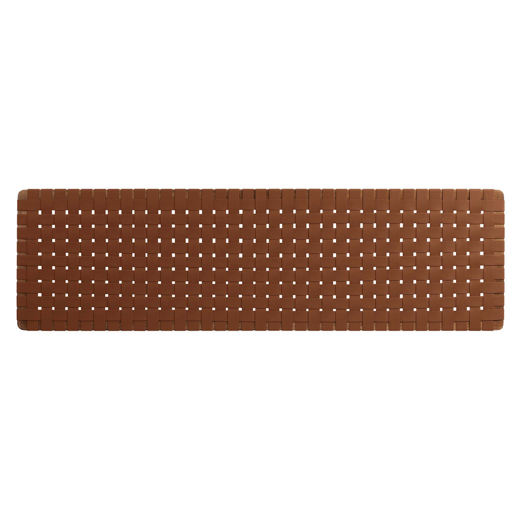 Sparta Weave Wall-Mount Vegan Leather King Headboard by Modway