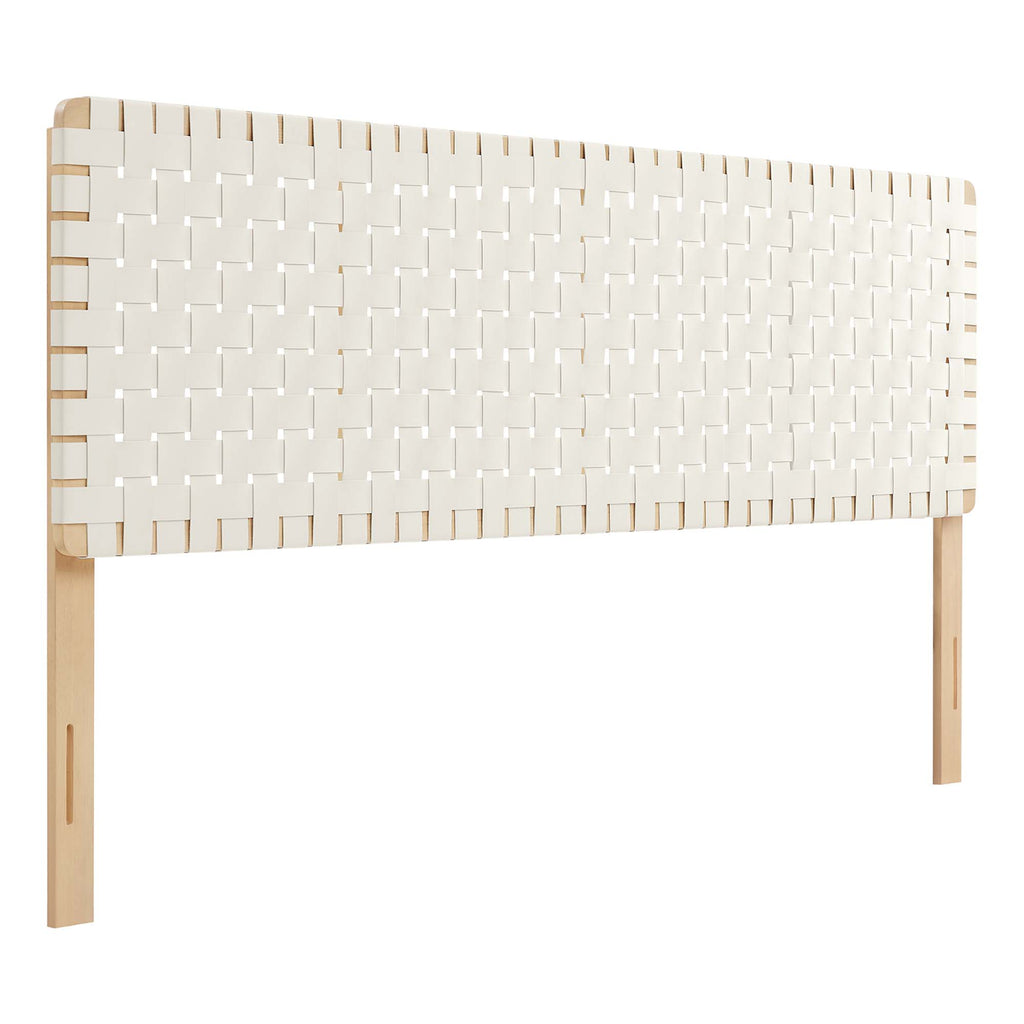 Sparta Weave Vegan Leather King Headboard by Modway