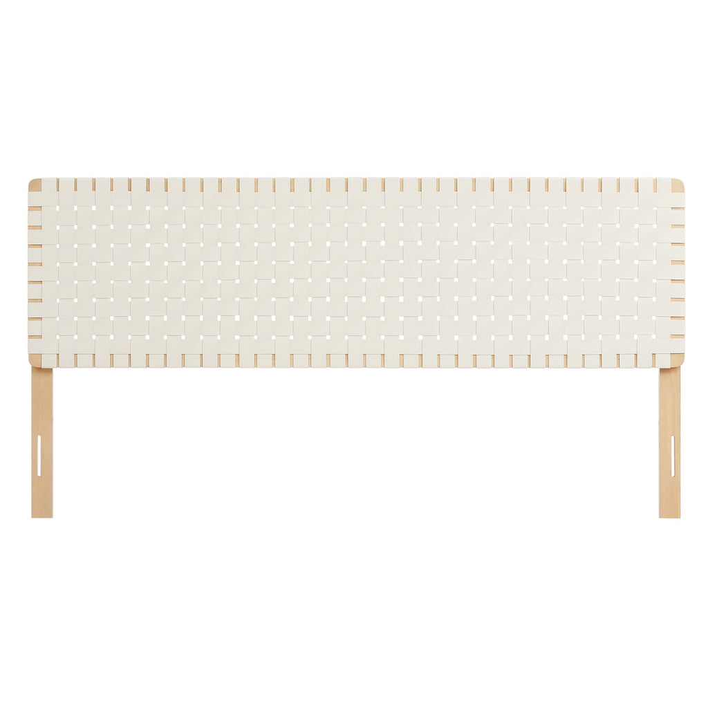 Sparta Weave Vegan Leather King Headboard by Modway
