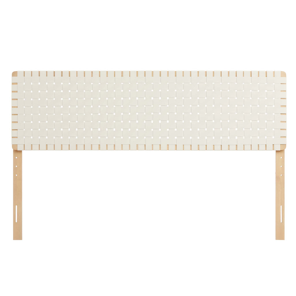 Sparta Weave Vegan Leather King Headboard by Modway