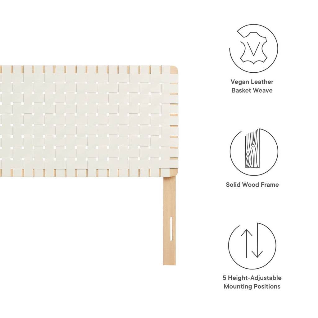 Sparta Weave Vegan Leather King Headboard by Modway