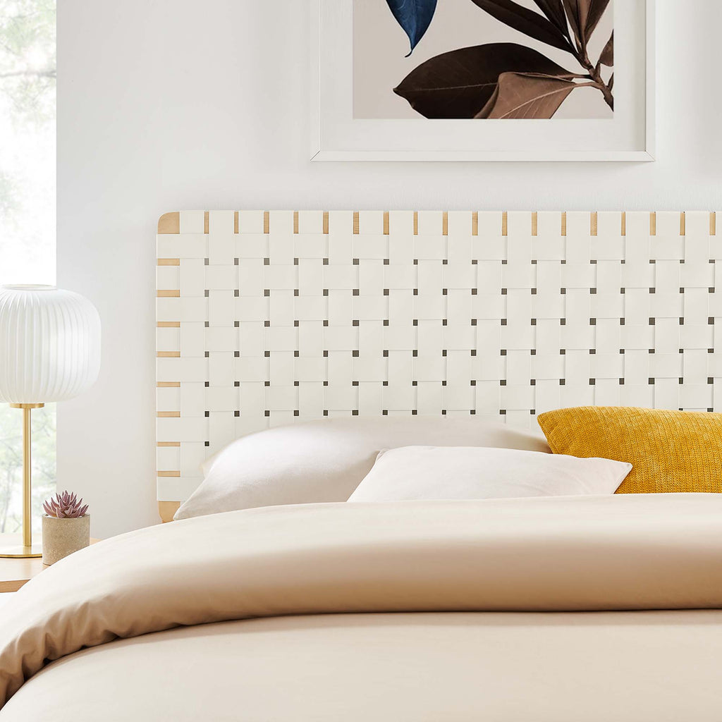 Sparta Weave Vegan Leather King Headboard by Modway