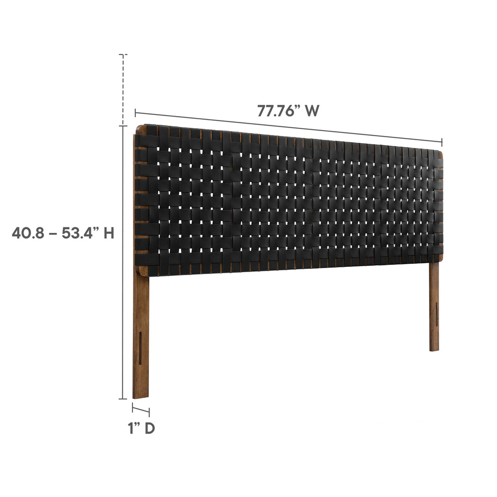 Sparta Weave Vegan Leather King Headboard by Modway
