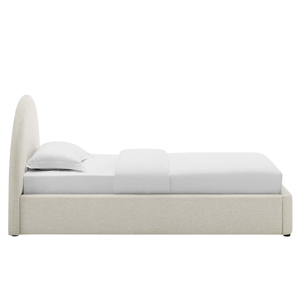 Resort Upholstered Fabric Arched Round Twin Platform Bed by Modway