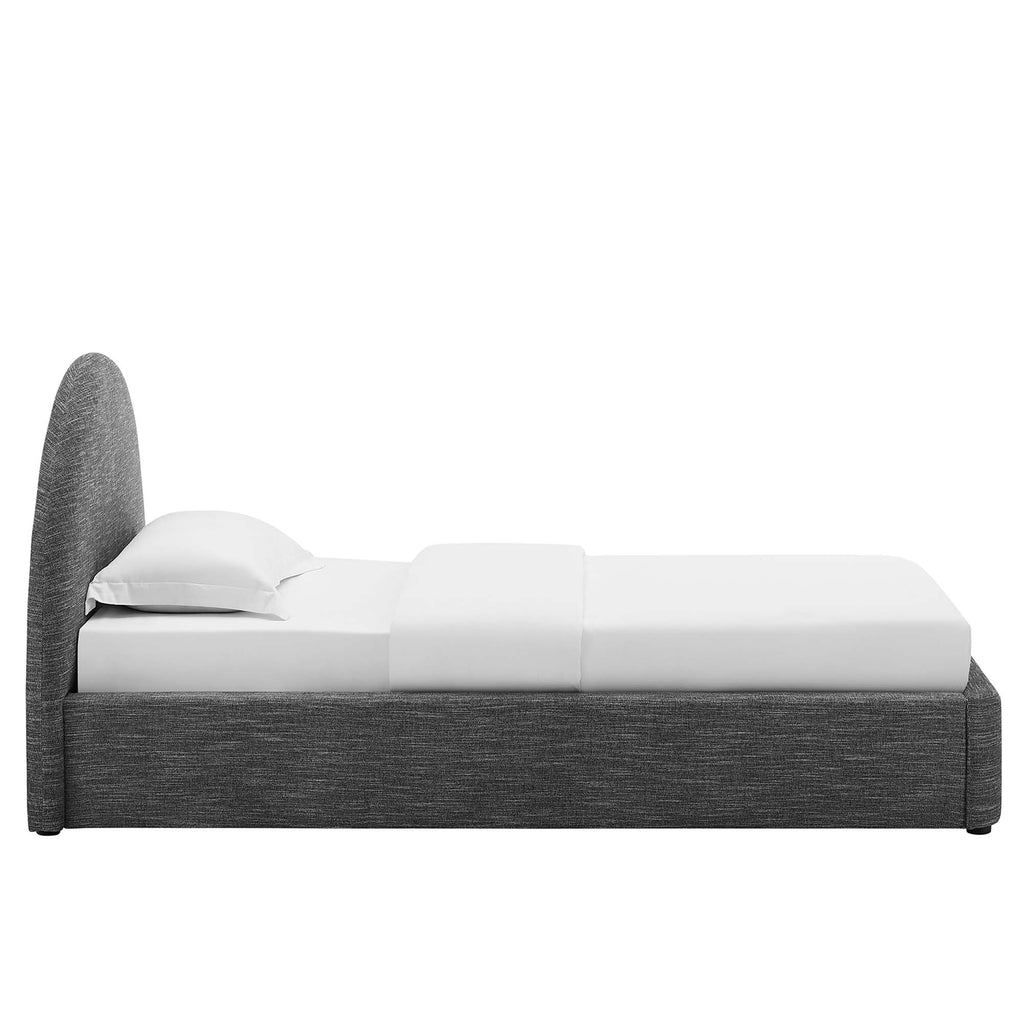 Resort Upholstered Fabric Arched Round Twin Platform Bed by Modway