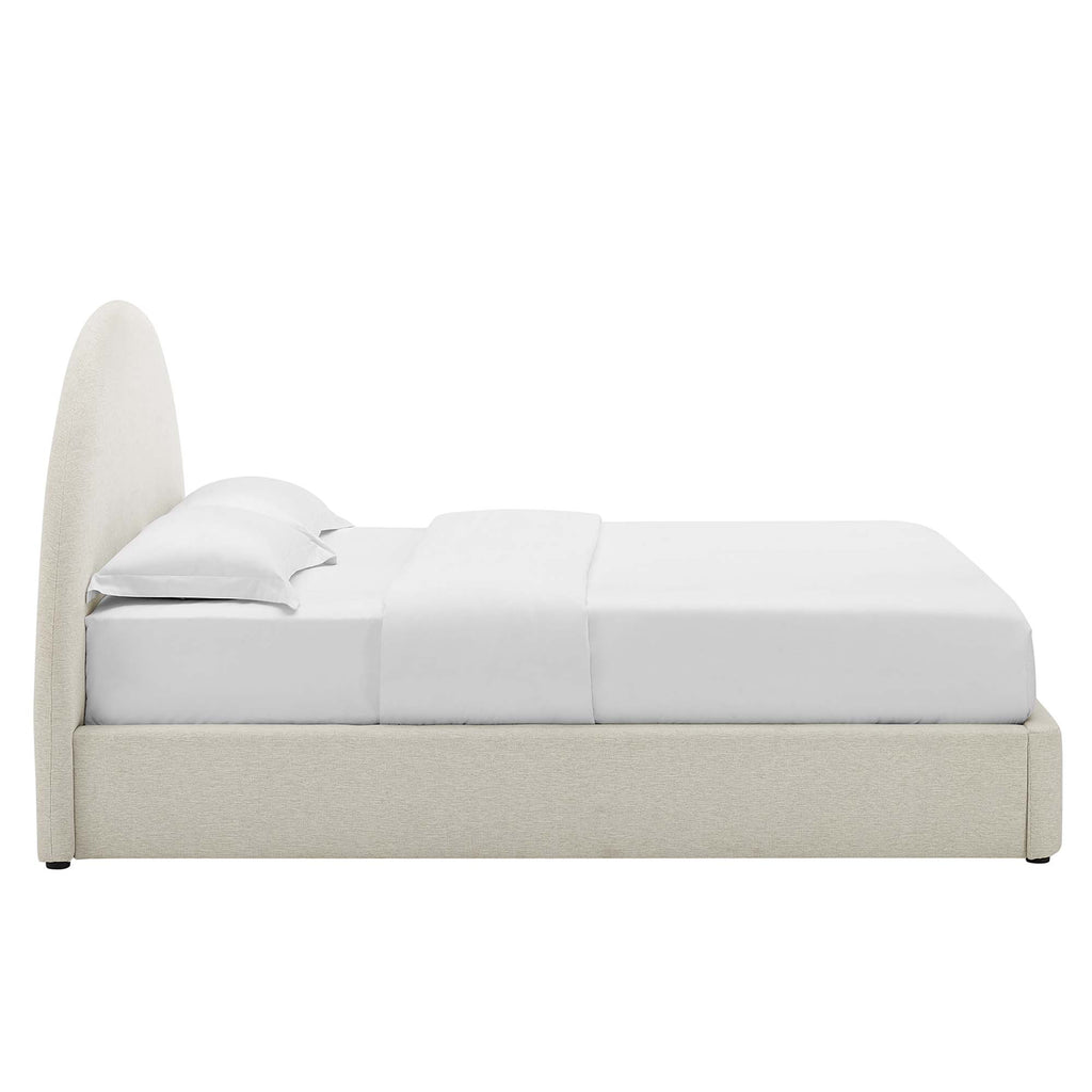 Resort Upholstered Fabric Arched Round King Platform Bed by Modway