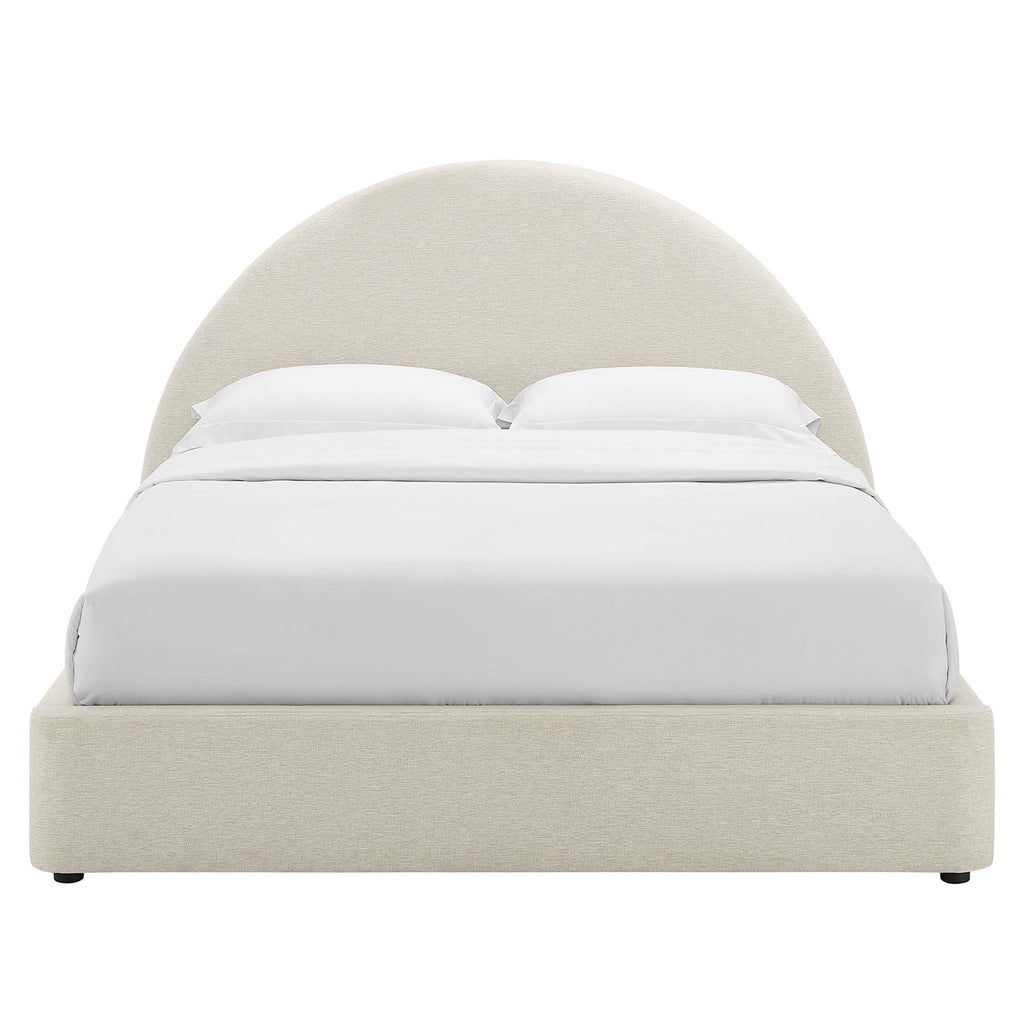 Resort Upholstered Fabric Arched Round King Platform Bed by Modway