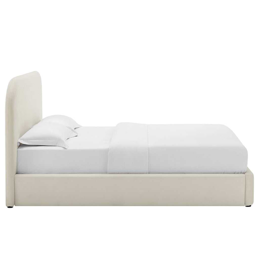 Keynote Performance Velvet Curved King Platform Bed by Modway