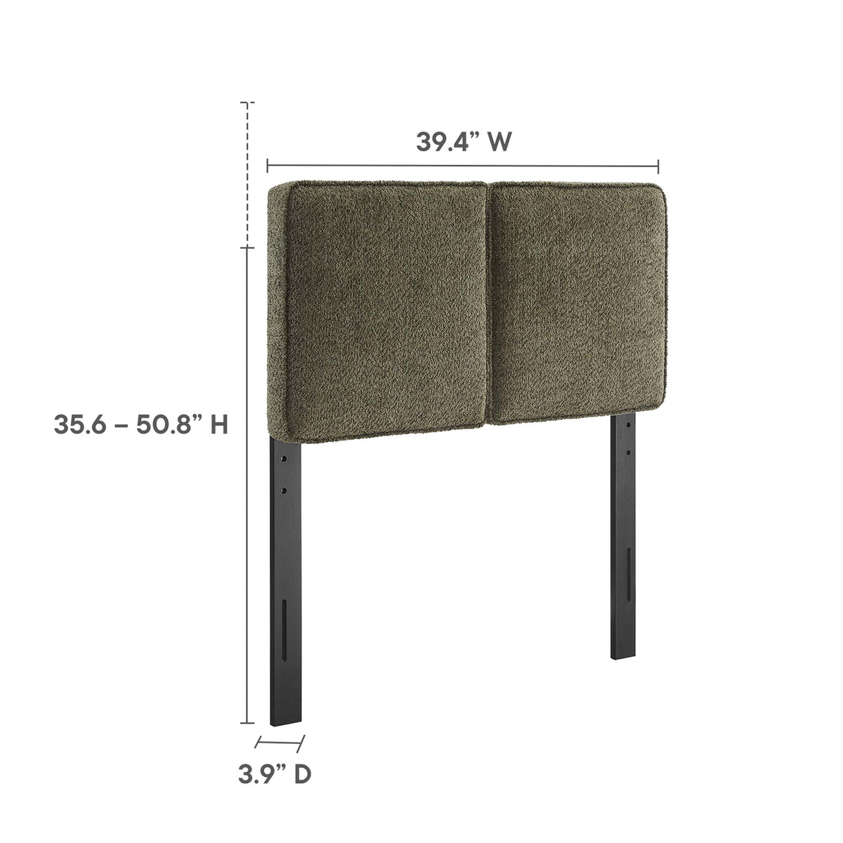 Lindee Boucle Fabric Twin Headboard by Modway