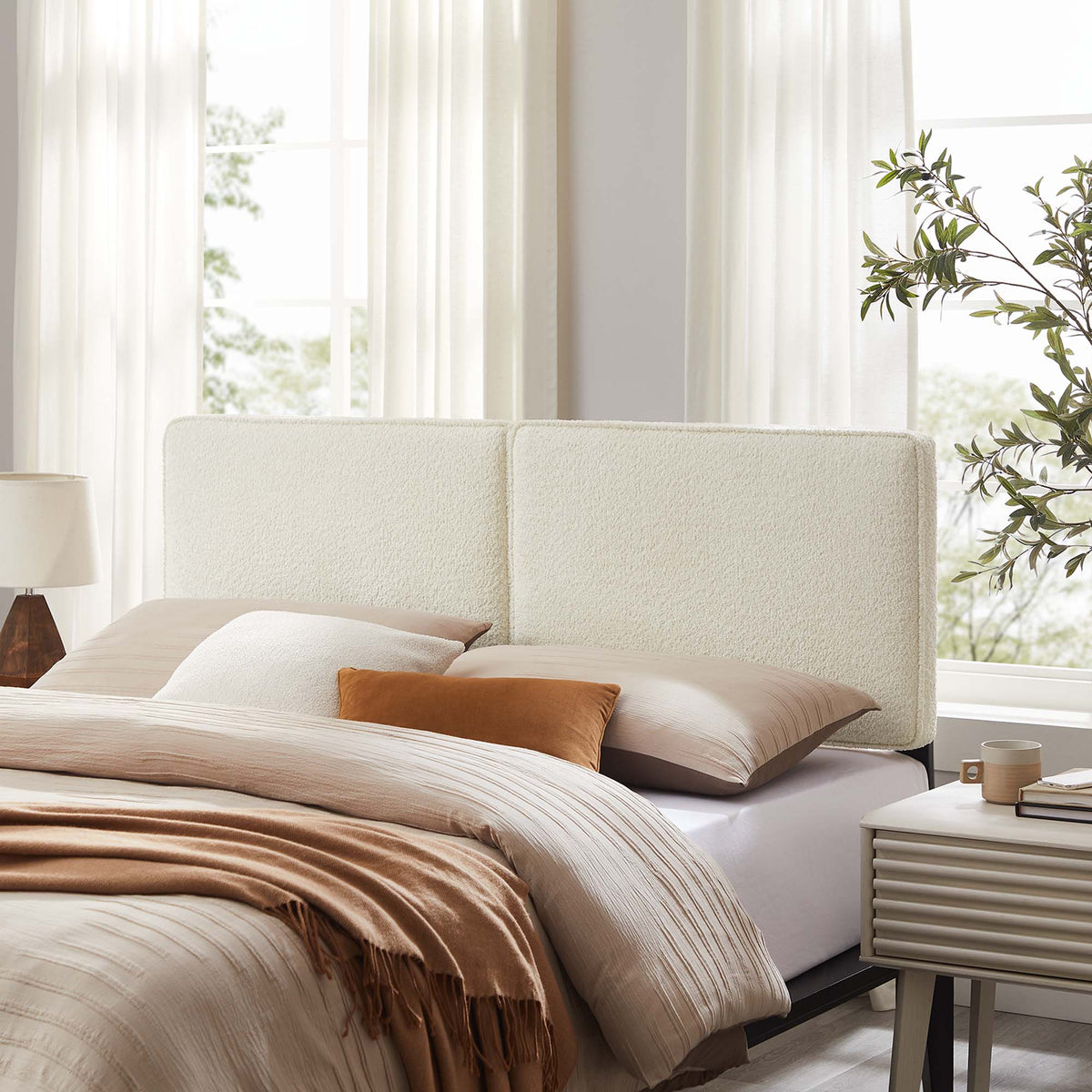 Lindee Boucle Fabric Full Headboard by Modway