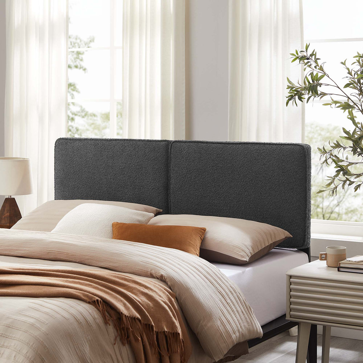Lindee Boucle Fabric Full Headboard by Modway