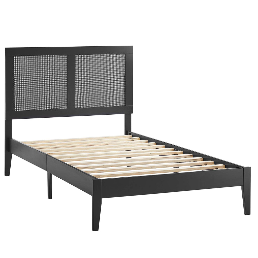 Sirocco Rattan and Wood Twin Platform Bed by Modway